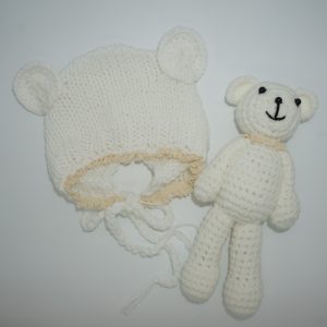 Bonnet and Teddy Set in Vanilla